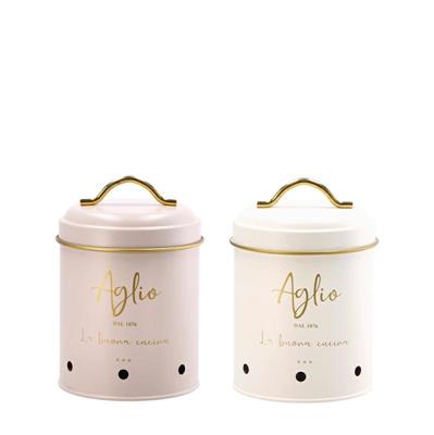 BARATTOLO PORTA AGLIO D. 11 X H 16 CM 2 COLORI ASS