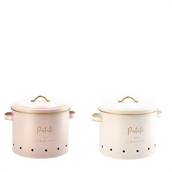 BARATTOLO PORTA PATATE D. 23 X H 22 CM 2 ASS