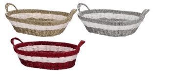 CESTINO OVALE NATALIZIO 45 X 36 X H 17 CM 3 ASS