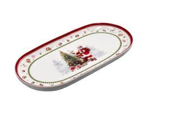 PIATTO OVALE PORCELLANA NATALIZIO 33 X 16,5 CM