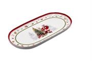 PIATTO OVALE PORCELLANA NATALIZIO 33 X 16,5 CM