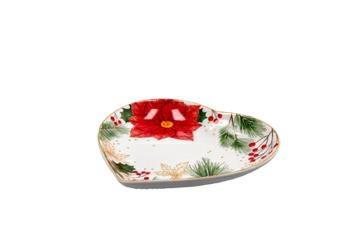 PIATTO CUORE NATALIZIO 20 X 20 CM