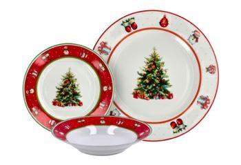 PIATTO SERVIZIO 18 PZ PORCELLANA NATALIZIO