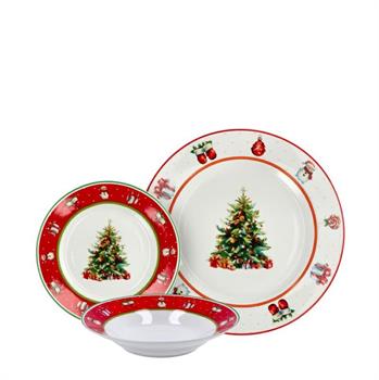 PIATTO SERVIZIO 18 PZ PORCELLANA NATALIZIO