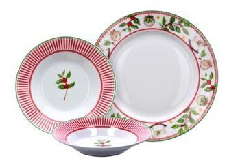 PIATTO SERVIZIO 18 PZ PORCELLANA NATALIZIO