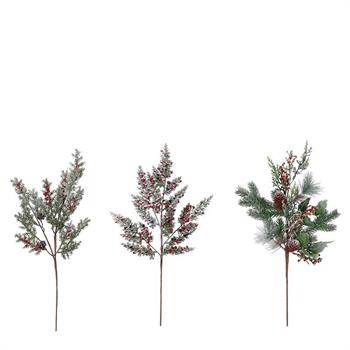 RAMO NATALIZIO PER DECORAZIONE 53 CM 3 MODELLI ASS