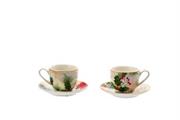 TAZZA CAFFE' NATALIZIA 90 ML D. 7 X H 5 CM SET 2 PZ