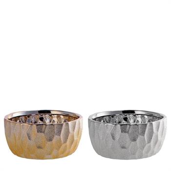 VASO CERAMICA NATALIZIO D. 23 X H 10,5 CM 2 COLORI ASS