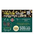 LUCI 500 LED LUCE SOLARE BIANCO CALDO CON PANNELLO 15 MT