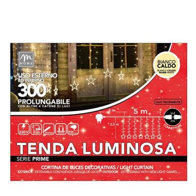 LUCI TENDA CON STELLE BIANCO CALDO 5 MT