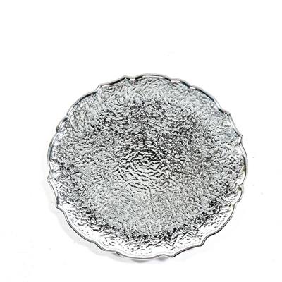 SOTTOPIATTO ARGENTO LUCIDO IN PLASTICA 33 CM