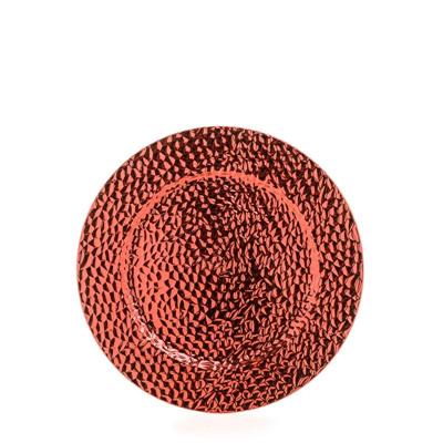 SOTTOPIATTO ROSSO LUCIDO IN PLASTICA D. 33 CM