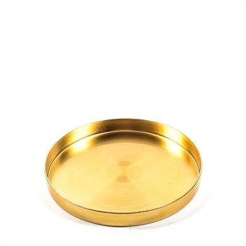 VASSOIO IN PLASTICA ORO D. 27 X 3 CM