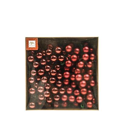 PALLA NATALIZIA BORDEAUX IN VETRO D. 2 CM CONF. 144 PZ
