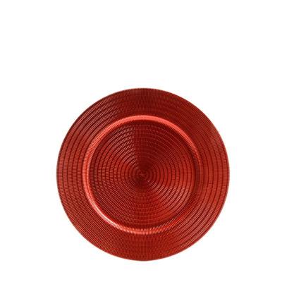 SOTTOPIATTO ROSSO IN PLASTICA 33 CM