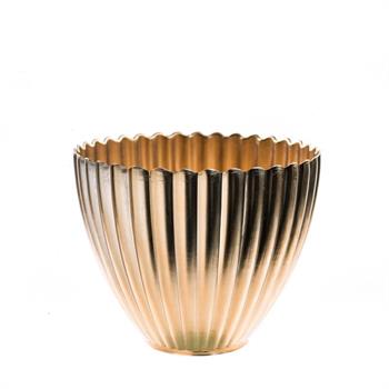 VASO ORO IN PLASTICA D. 16 X H 13 CM