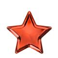 VASSOIO STELLA ROSSO IN PLASTICA 31 X 31 X H 2 CM
