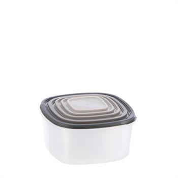 CONTENITORE IN PLASTICA CON COPERCHIO SET 5 PZ