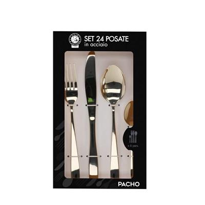 POSATE ACCIAIO PACHO CHAMPAGNE CONF. 24 PZ