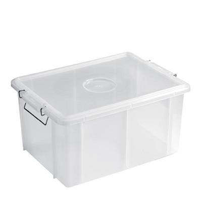 BACINELLA BOX CON COPERCHIO 40 X 30 X 22 CM TRASPARENTE