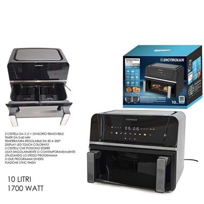 FRIGGITRICE AD ARIA DOPPIA PORTA 10 LT 1700 W