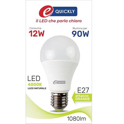 LAMPADINA GOCCIA LED A60 E27 12W 4000K