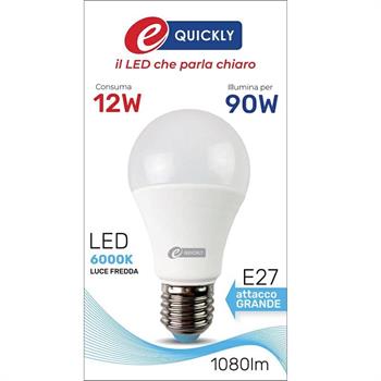 LAMPADINA GOCCIA LED A60 E27 12W 6000K