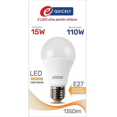 LAMPADINA GOCCIA LED A60 E27 15W 3000K