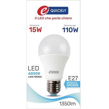 LAMPADINA GOCCIA LED A60 E27 15W 6000K