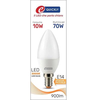 LAMPADINA CANDELA LED C37 E14 10W 3000K