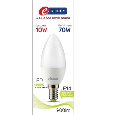 LAMPADINA CANDELA LED C37 E14 10W 4000K