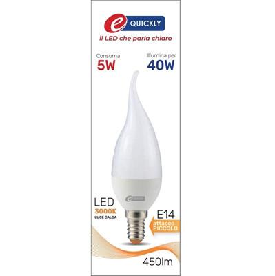 LAMPADINA LED COLPO DI VENTO E14 5W 3000K