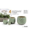 CASPO CERAMICA SET 4 PZ 29/22/15/9 CM ONDA VERDE