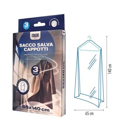 SACCO SALVA CAPPOTTI 65 X 140 CM SET 3 PZ