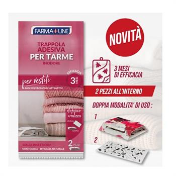 TRAPPOLA ADESIVA PER TARME VESTITI SET 2 PZ