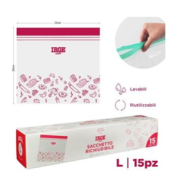 SACCO DOPPIA ZIP 25 X 20 BOX 15 PZ