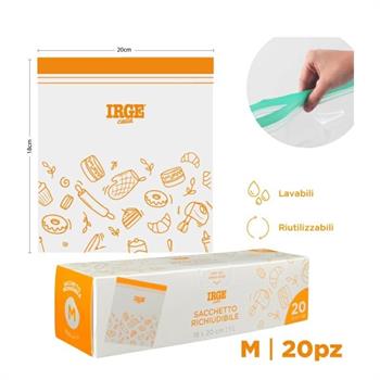 SACCO DOPPIA ZIP 18 X 20 BOX 20 PZ