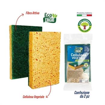 SPUGNA CELLULOSA ABRASIVA 7 X 10 CM CONF. 2 PZ