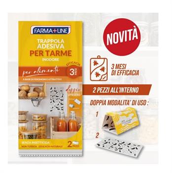 TRAPPOLA ADESIVA PER TARME ALIMENTI CONF. 2 PZ