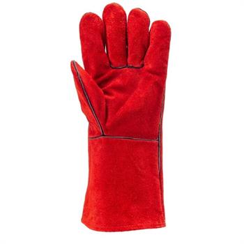 GUANTO IN PELLE ANTICALORE COLORE ROSSO MIS. 10