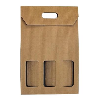 SCATOLA PORTABOTTIGLIA 3 POSTI ONDA SCOPERTA 27 X 9 X 40,3 A