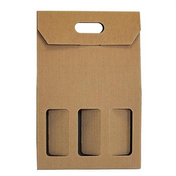 SCATOLA PORTABOTTIGLIA 3 POSTI ONDA SCOPERTA 27 X 9 X 40,3 A