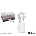 BOTTIGLIA IN VETRO 100 ML CON TAPPO MECCANICO