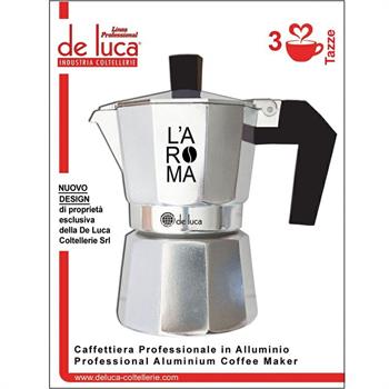 CAFFETTIERA ALLUMINIO 3 TZ MANICO NERO