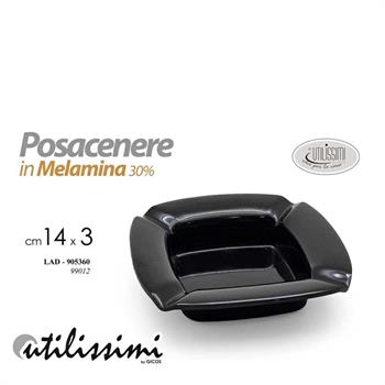 POSACENERE MELAMINA 14 X 3 CM NERO