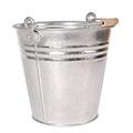 SECCHIO ZINCATO CON MANICO LEGNO 5 LT