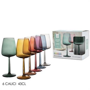 BICCHIERE CALICE JOLANGE' COLOR 43 CL CONF. 6 PZ