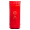 LUMINO VOTIVO D.10XH24 CM 1,2KG CERA GIALLA ROSSO 100/24R