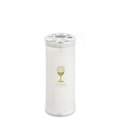 LUMINO VOTIVO D.5,5XH19 CM 235 GR PLASTICA BIANCO ART.50S/B