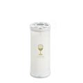 LUMINO VOTIVO D.5,5XH19 CM 235 GR PLASTICA BIANCO ART.50S/B